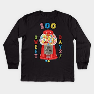 100 Days of School Gumball Machine for Kids or Teachers Kids Long Sleeve T-Shirt